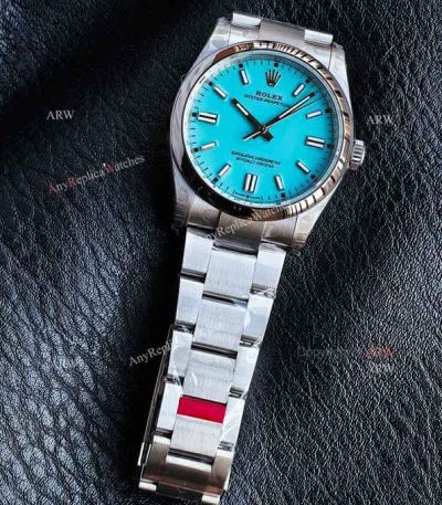 Rolex Oyster Perpetual Cal.3230 Movement 36mm Tiffany Blue Face SS Band Watch